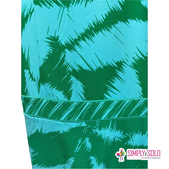 BCBGMAXAZRIA Women's A-Line Dress Long Sleeve Green Stretch Collared Wrap S - Picture 8 of 12